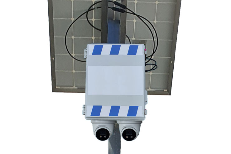 dual solar security camera system